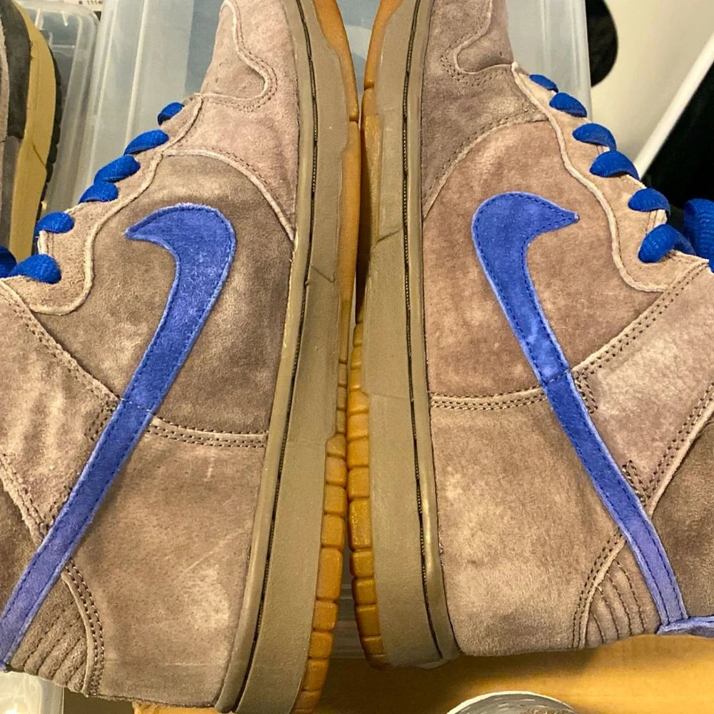 🔥🏋🏻‍♂️ VTG 2003 NIKE DUNK SB HIGH “IRON” Blue/Grey Suede Men’s 9.5 🏋🏻‍♂️🔥 - Picture 4 of 6